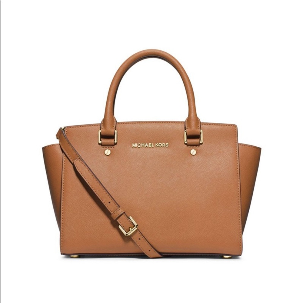 MK Selma Medium Leather Satchel